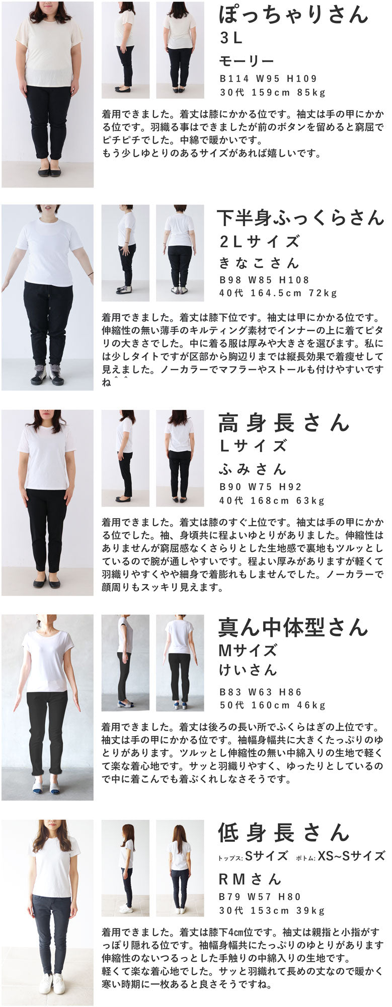 低身長さん用 太って見えない キルティングコート