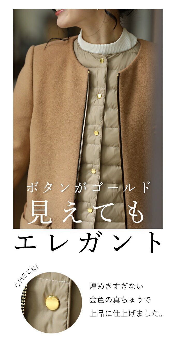 【wc-ak00016】(S~M/L~2L対応)◇◇見えても上品 オシャレインナーダウン