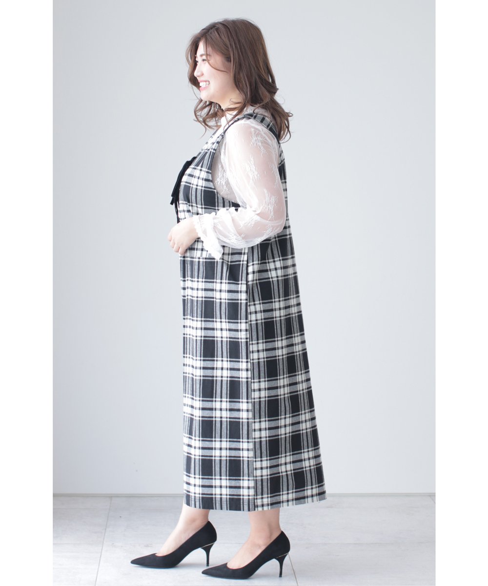 【cy00011-A】【3L~5L対応】「Ms.chubby by CAWAII」気品漂う肌魅せレースインナー
