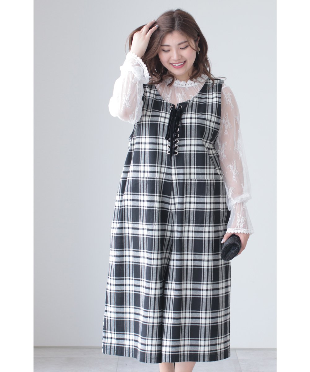 【cy00011-A】【3L~5L対応】「Ms.chubby by CAWAII」気品漂う肌魅せレースインナー