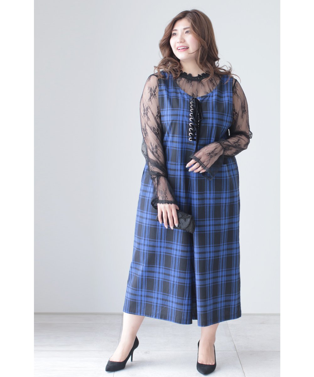 【cy00011-B】【3L~5L対応】「Ms.chubby by CAWAII」気品漂う肌魅せレースインナー