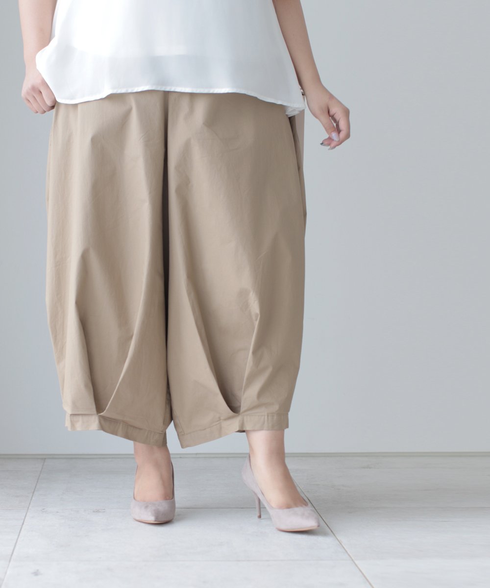 【cy00017-A】【3L~5L対応】「Ms.chubby by CAWAII」ゆるっとシルエットのワイドパンツ3L 4L 5L 大きいサイズ
