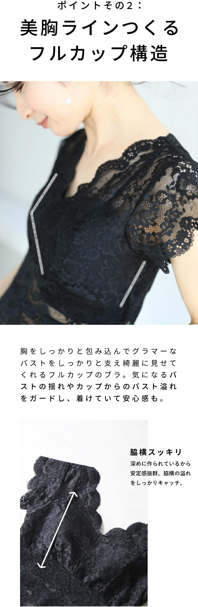 【wc-fim00001bk】(ブラック)(S~M/L~2L対応)◇◇大きい胸垂れさせないブラトップ返品・交換不可