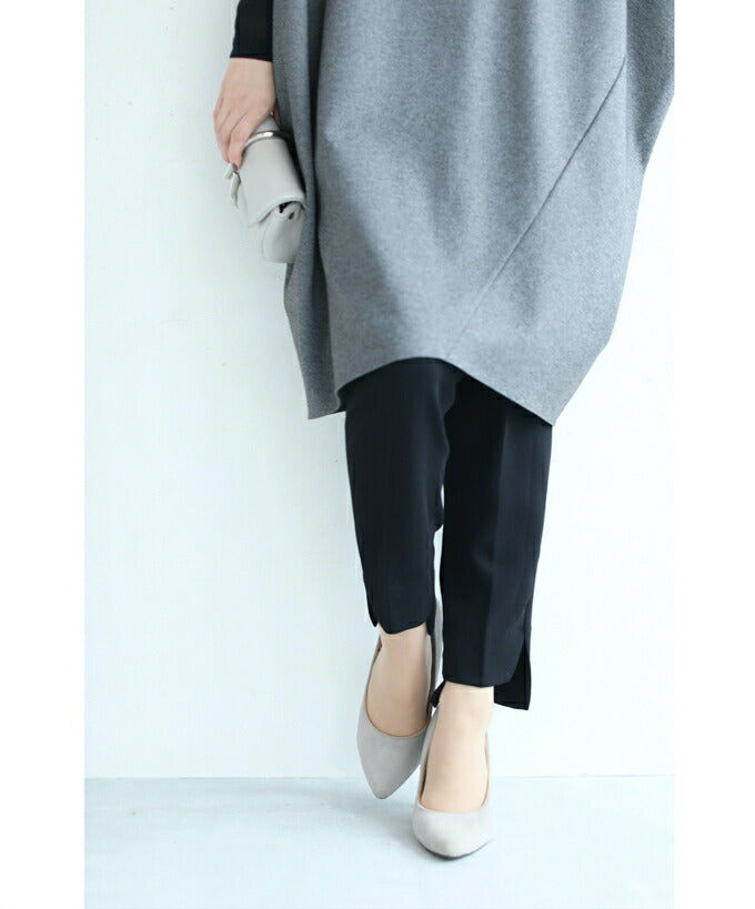 【wc-w67885-bk】◇◇□□(ブラック)(黒)(S~M/L~2L対応)痩せずに美脚!万能テーパードパンツ