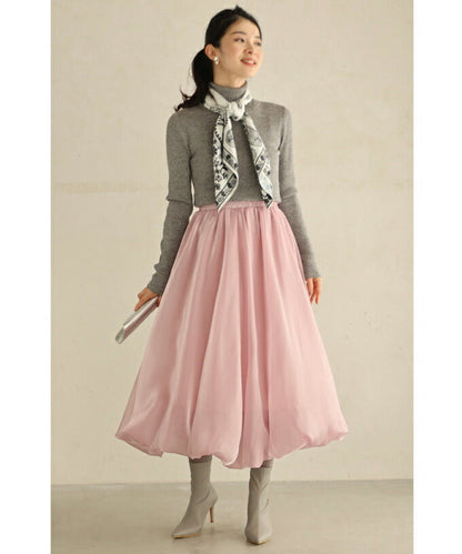 グロスベールのバルーン裾ロングスカート
