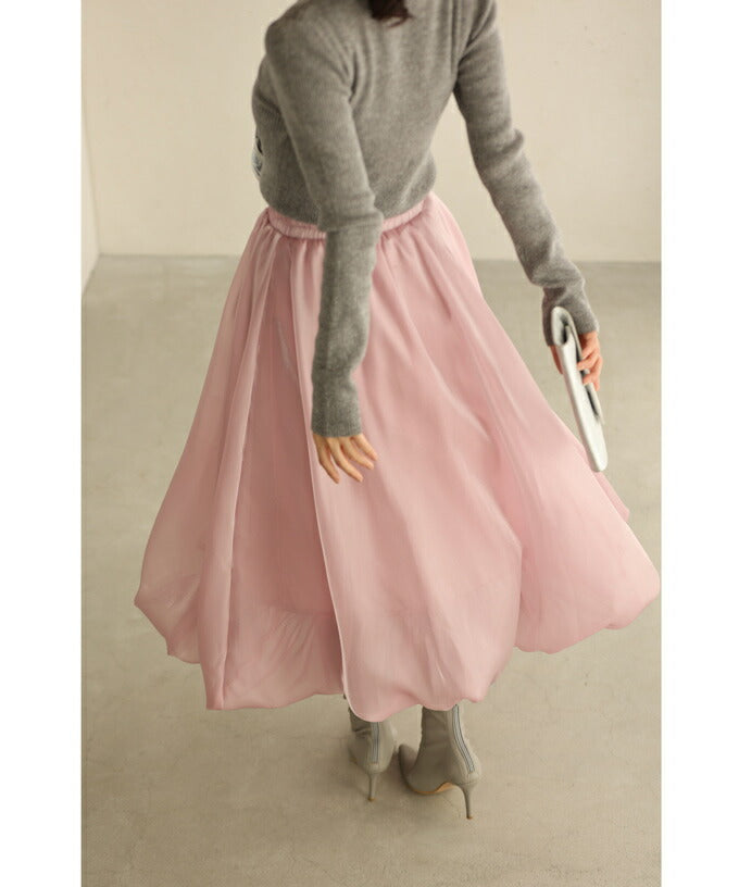 グロスベールのバルーン裾ロングスカート