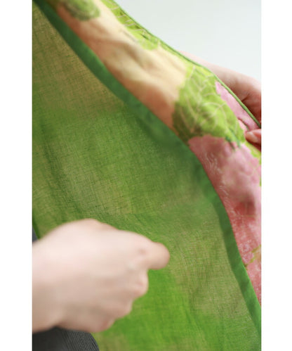 羽織りにも。彩る紫陽花のチャイナボタンプルオーバートップス　6/14新作