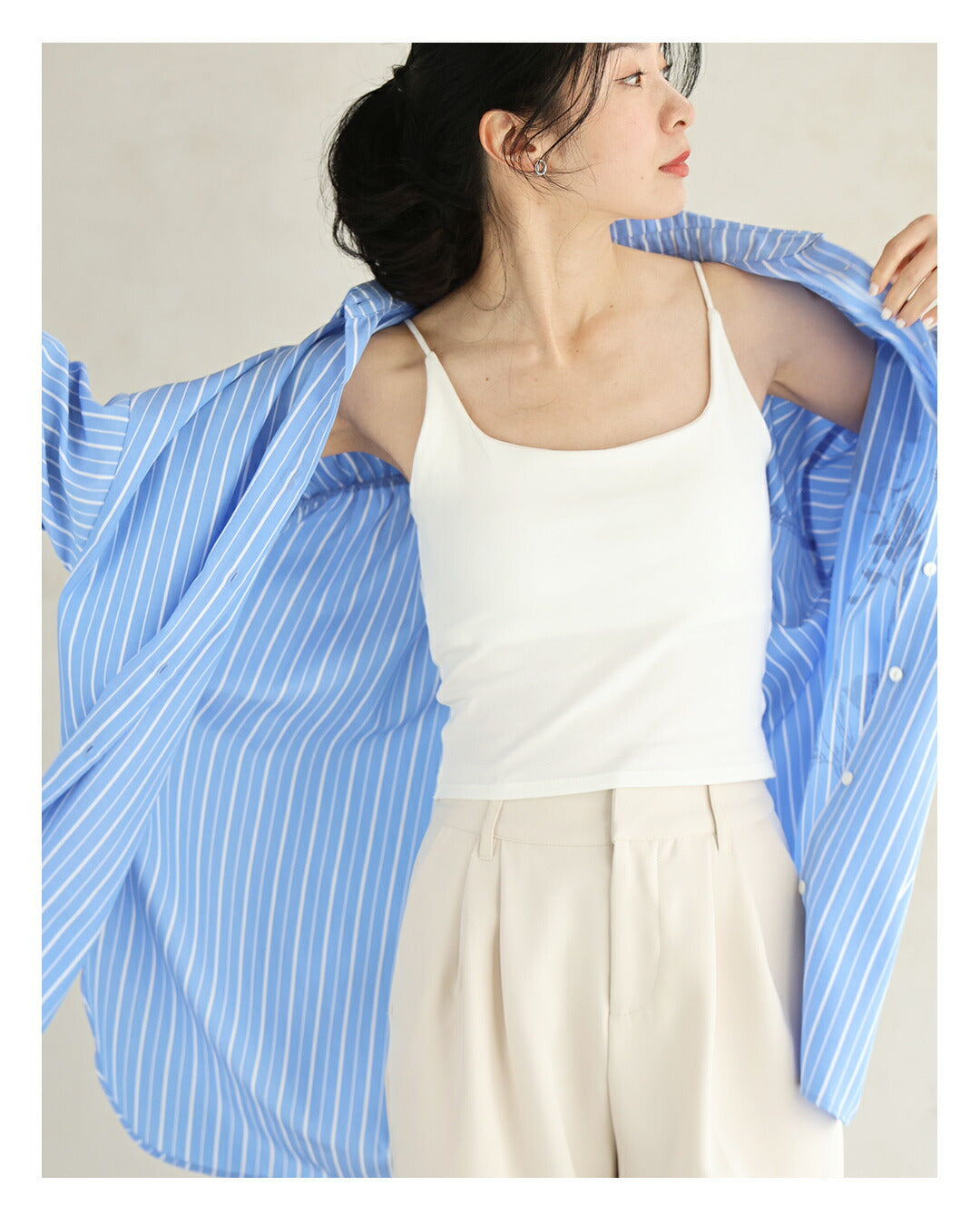 レース服邪魔しない短丈カップ付インナー　