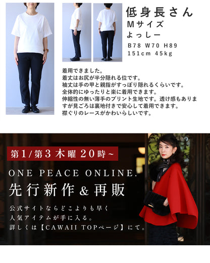 首元を飾るシェルレースの白花刺繍ブラウストップス　3/16新作