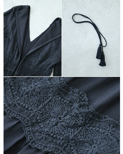 南国巡る 花刺繍ワンピース　3/15新作