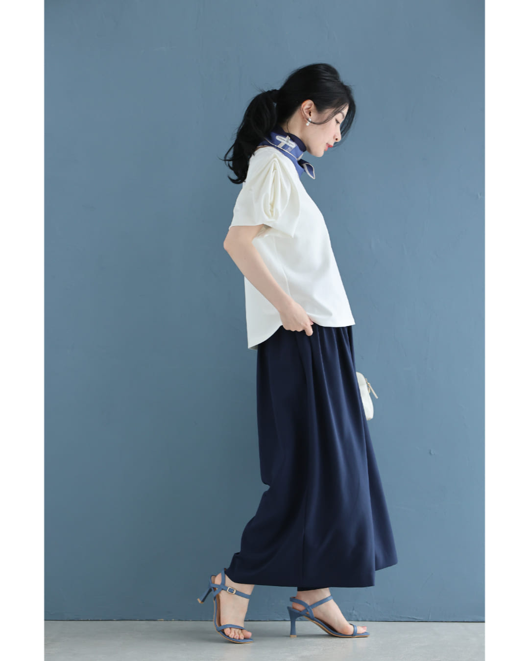 伸びやかでラクな着心地。バラスリーブTシャツトップス　5/2新作