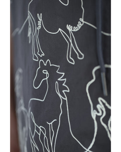 シルクロードを渡る動物の刺繍風ブラウストップス　5/21新作