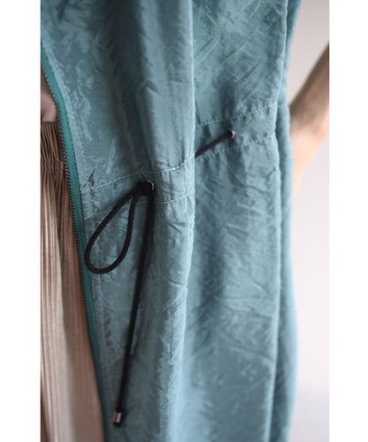 【wc-w53630gr】☆☆（ブルーグリーン）（S~2L対応）羽織るだけでお洒落。軽量シャカシャカロングベスト