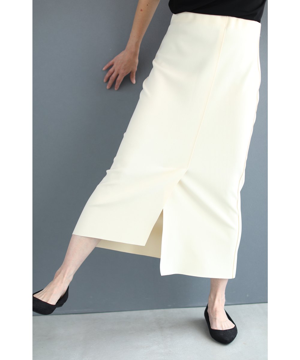 【wck00029】オフィス着革命。楽なのにきちんと見えデザインタイトスカート