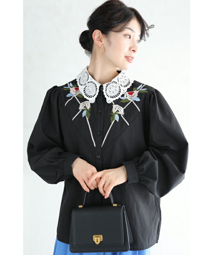 80s AD表記ナシ archive デザインレーストップス 黒 花 薔薇 80s AD表記ナシ archive デザインレーストップス 黒 花 薔薇