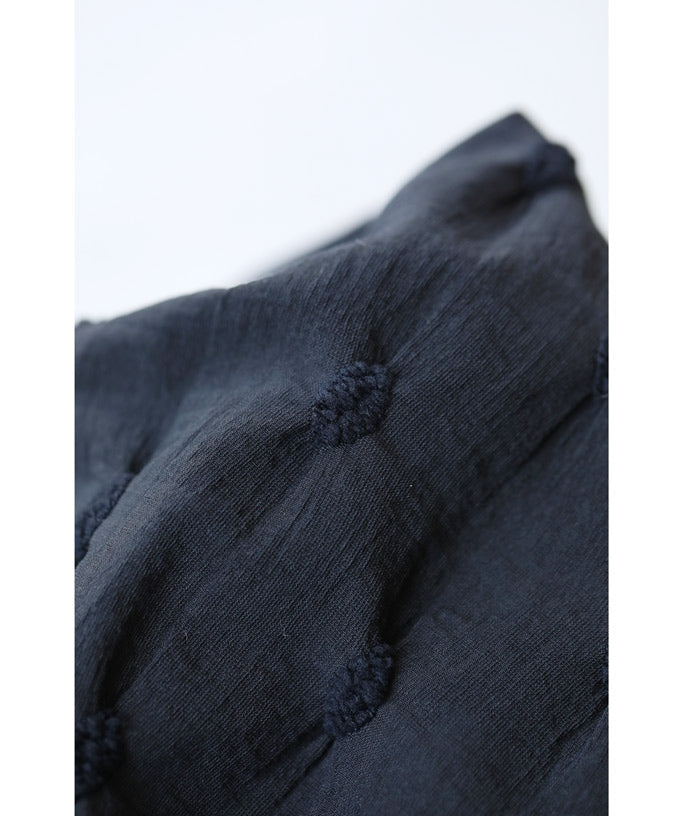 wkg00571】（黒）ぽこぽこ浮き立つ立体オーバルドットのミディアム